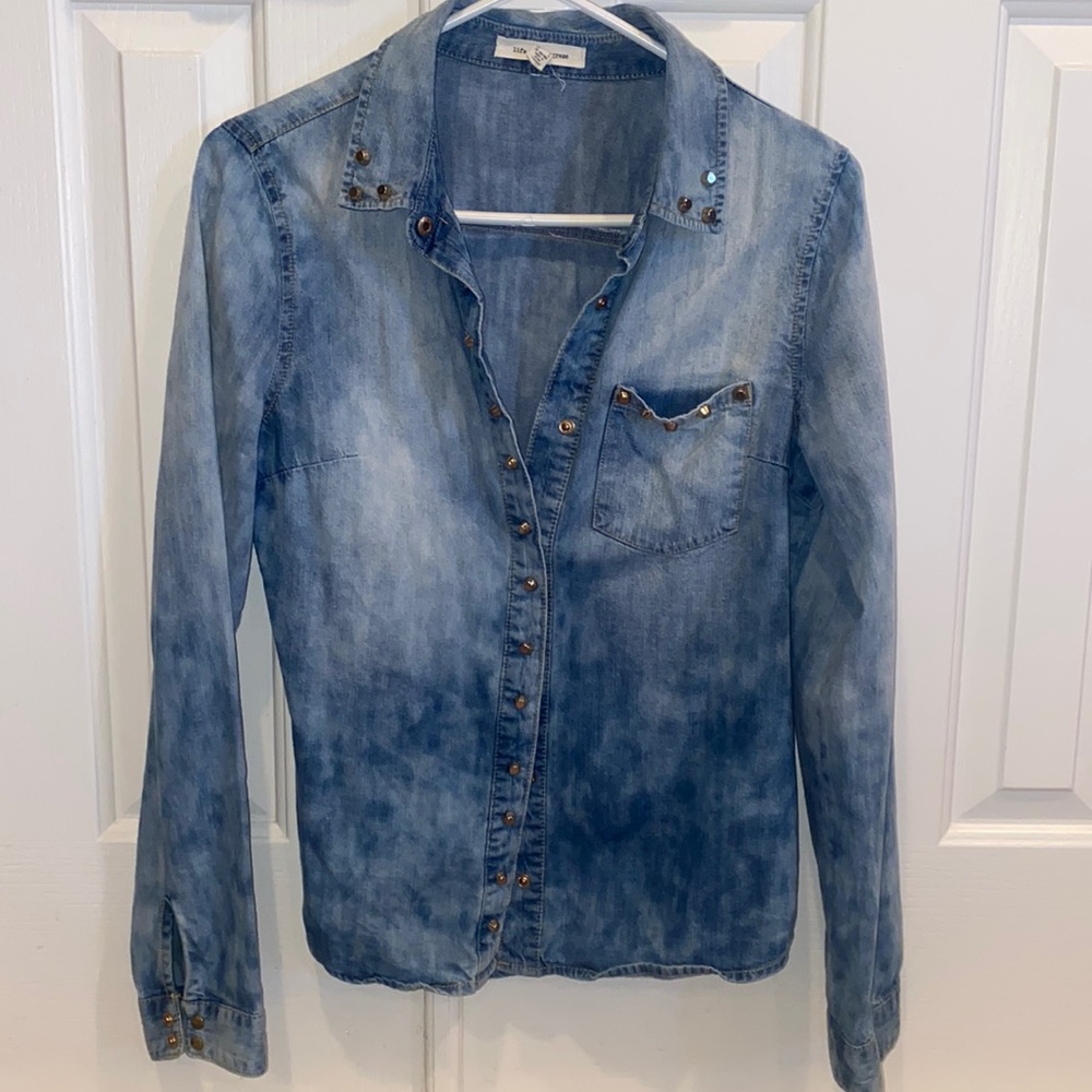 Denim button down shirt